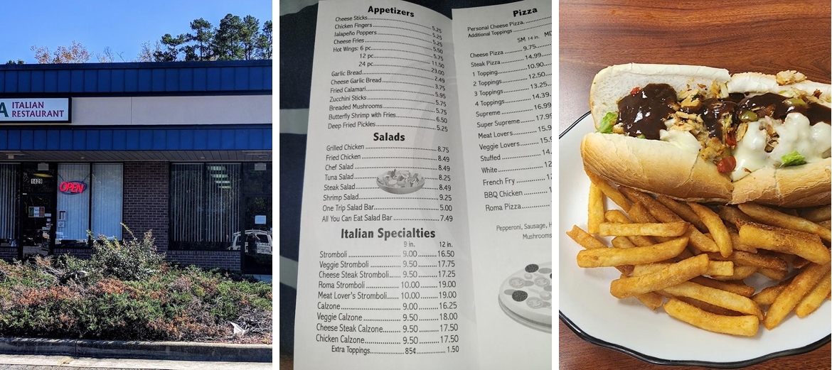 Roma Italian Restaurant Menu
