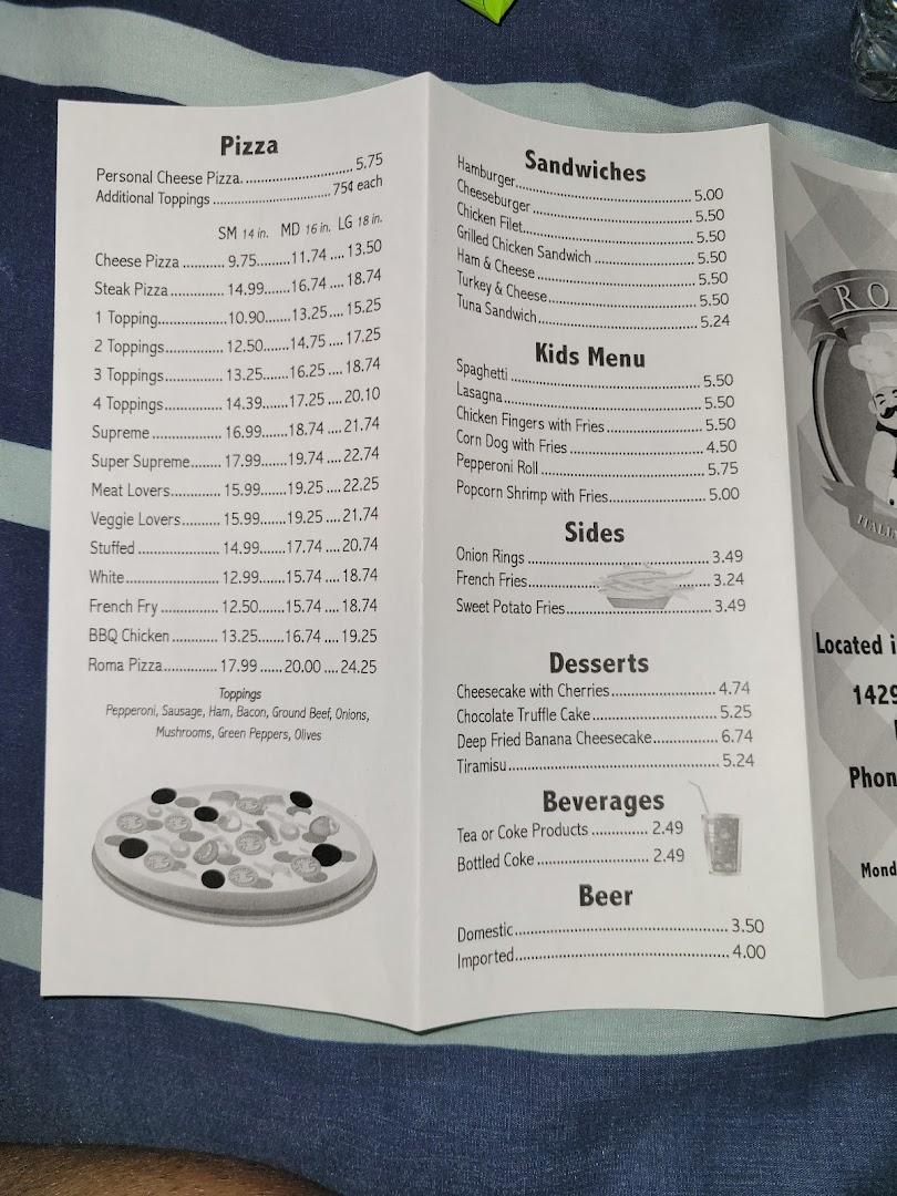 Roma Italian Restaurant Menu image 6